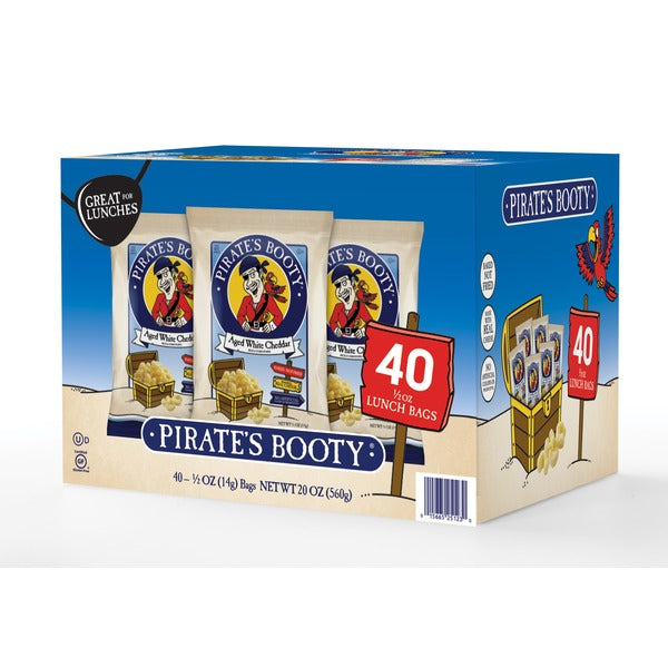 Pirate's Booty Aged White Cheddar 40 x 0.5 oz (560 g)