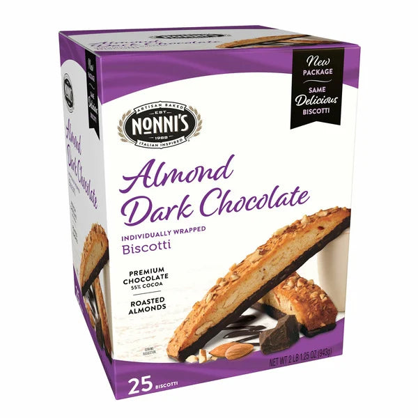 Nonni’s Biscotti, Almond Dark Chocolate, 25-count 943g