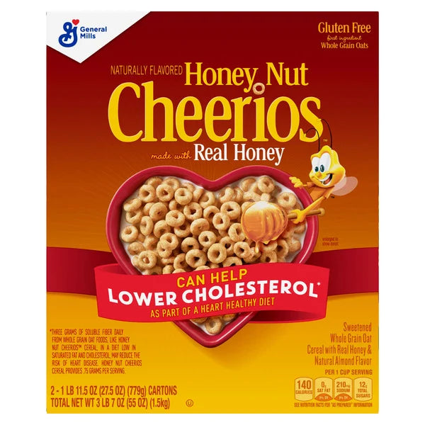 General Mills Honey Nut Cheerios Honey Nut Cheerios, 2 x 27.5 oz (2 x 750-g boxes)