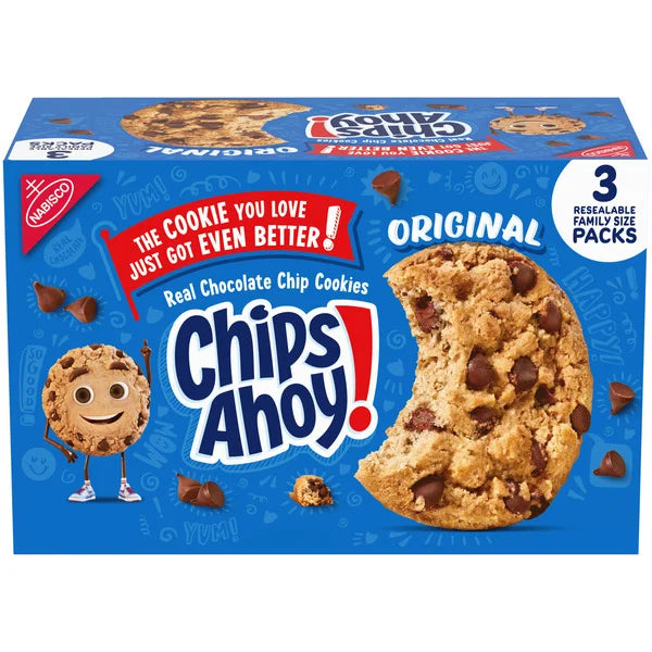 Chips Ahoy! Original Chocolate Chip Cookies, Family Size • 3 x 18.2 oz (1.54 kg)