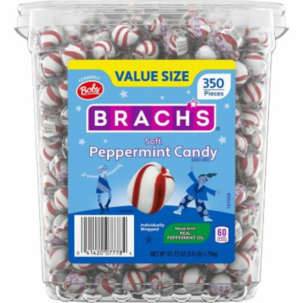 Brach's Peppermint Candy, Soft, Value Size 350 ct 1.75Kg