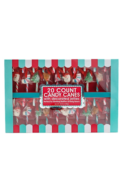 Candy Canes with Decorated Jellies, 20 ct. Holiday