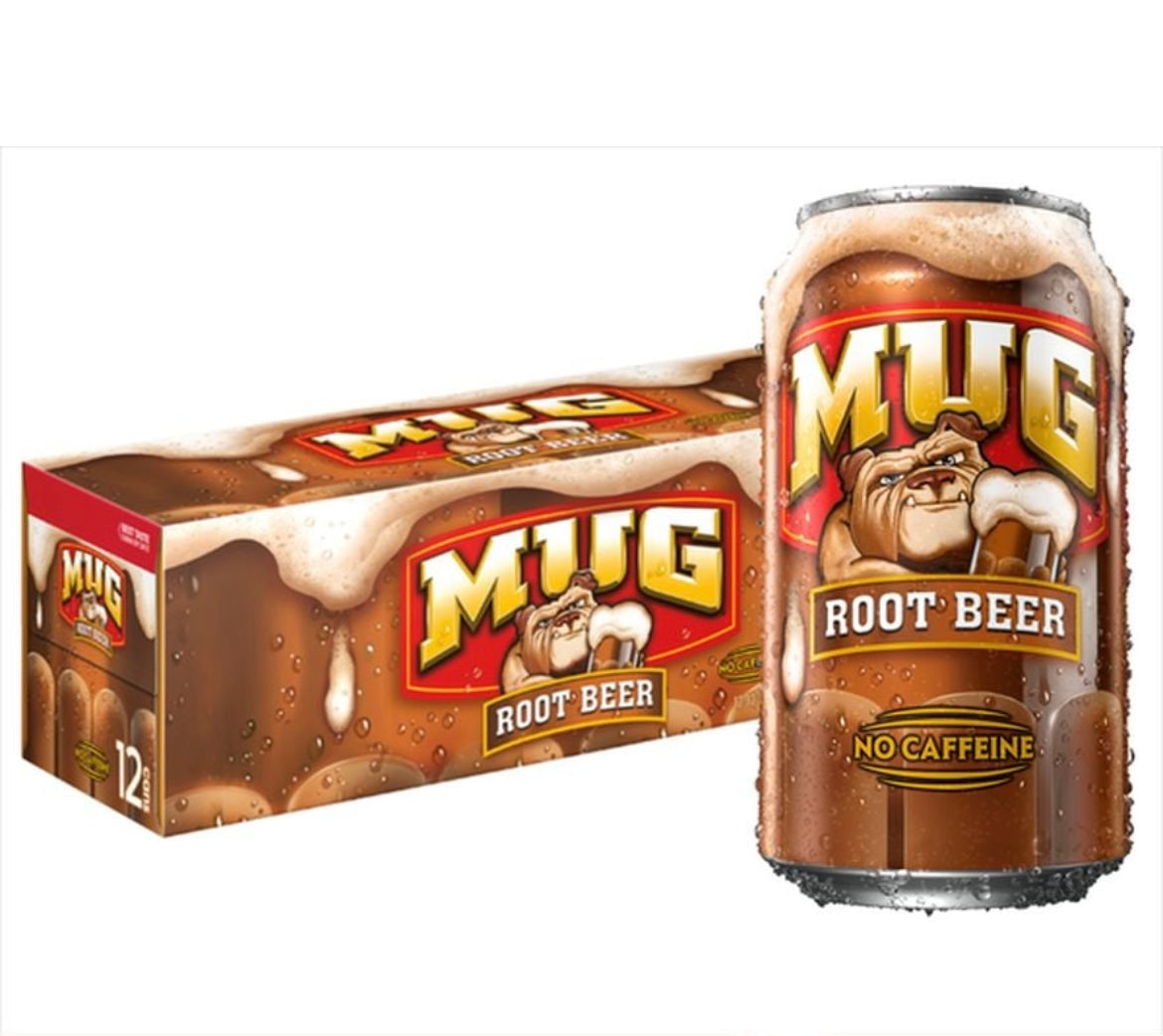 Mug Root Beer Soda, Fridge Pack Bundle, 12 fl oz, 12Cans