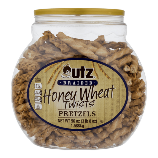 Utz Braided Twists Honey Wheat  Pretzels 56 oz (1.58 Kg)