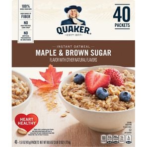 Quaker Instant Oatmeal, Maple & Brown Sugar 40pack ( 1.72 kg)