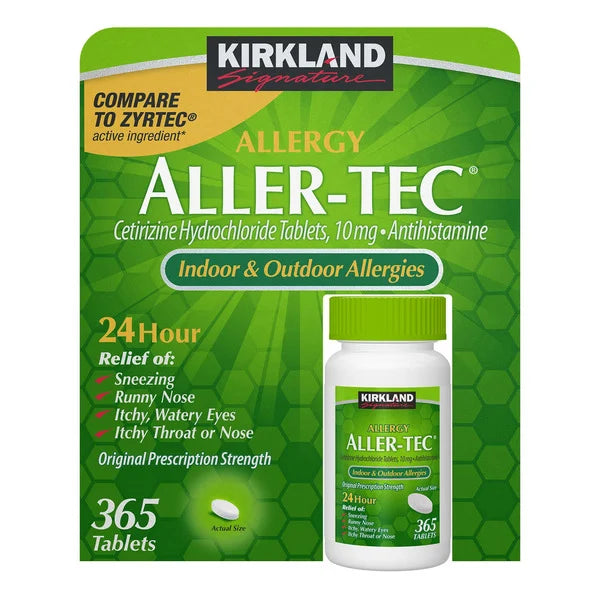 Kirkland Signature Aller-Tec 10 mg Tablets, 365 count