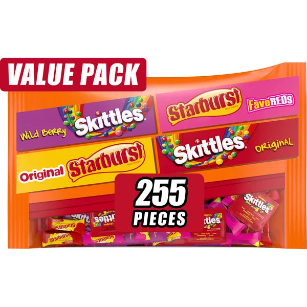 Skittles & Starburst Fun Assortment Size 255-ct GIANT BAG