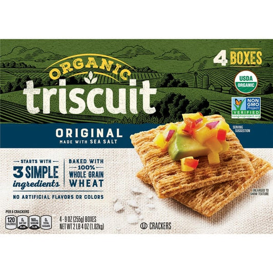 Nabisco Organic Triscuit Crackers, Original, 9 oz, ( 1.02 Kg)