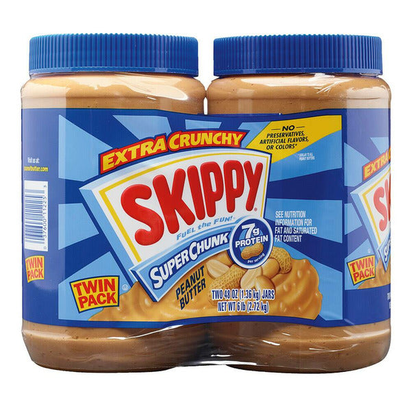 Skippy Peanut Butter, Super Chunk, 48 oz, 2-count ( 1.5 Kg )