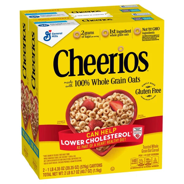 General Mills, Cheerios Cereal, 20.35 oz, 2-Count