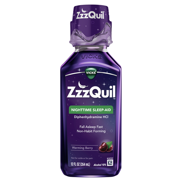 Vicks ZzzQuil Nighttime Aid LIQUID (3 x 354-ml)