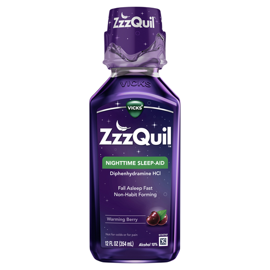 Vicks ZzzQuil Nighttime Aid LIQUID (3 x 354-ml)