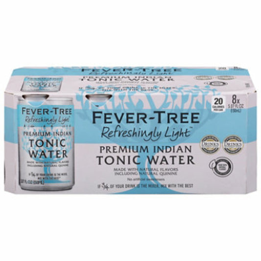 Fever-Tree Refreshingly Light Premium Indian Tonic Water 150ml( 8 x 5.07 fl oz )