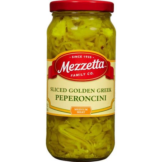 Mezzetta Sliced Golden Greek Peperoncini 16 fl oz (473 ml)