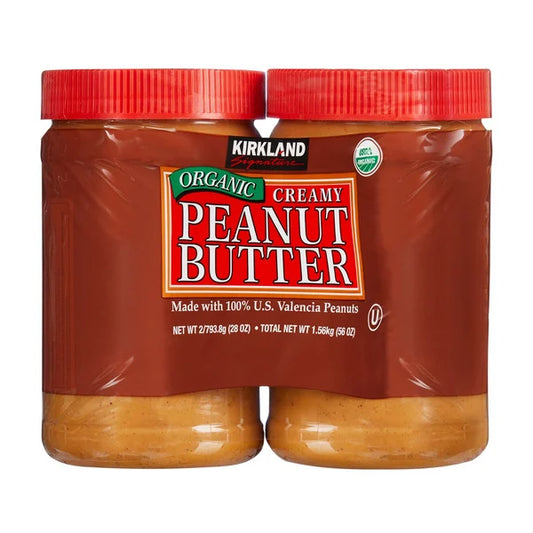 Kirkland Signature Organic Peanut Butter, 28 oz, 2-count  ( 1.56 Kg )