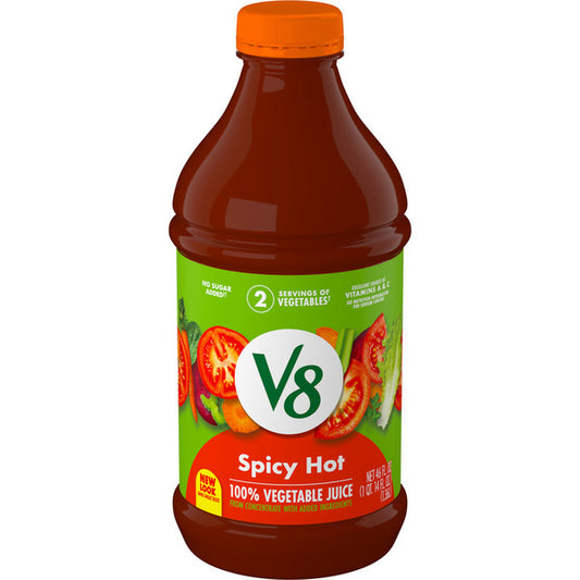 V8 Spicy Hot 100% Vegetable Juice 64oz x 4ct (1.89 L x 4)