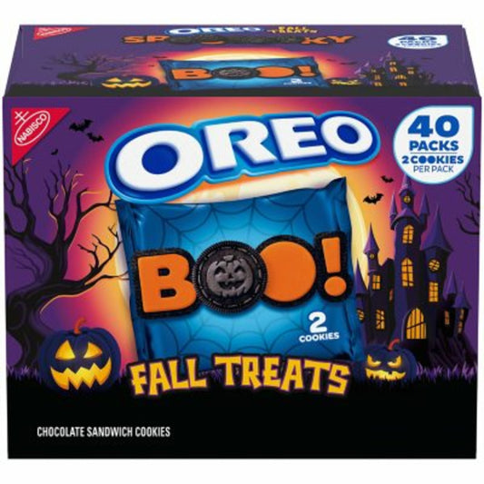 OREO Fall Treats Orange Creme Sandwich Cookies 40 packs - 2 cookies per pack