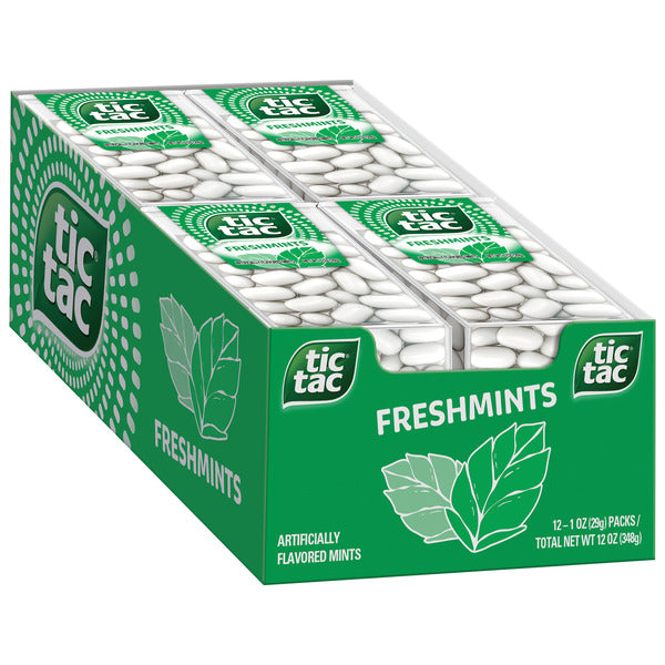 Tic Tac Fresh Breath Mints, Freshmint, Bulk Hard Candy Mints (28g x 12)