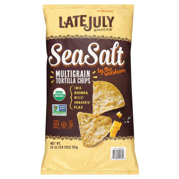 Late July Organic Sea Salt Multigrain Tortilla Chips, 28 oz (793G)