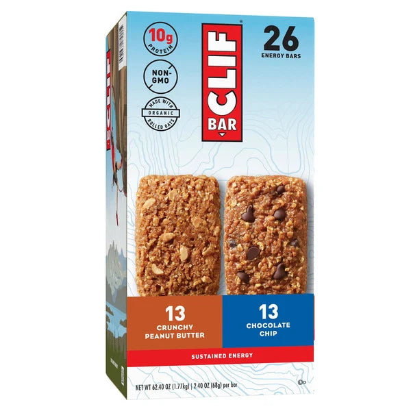 Clif Bar Variety Pack, 2.4 oz, 26-count