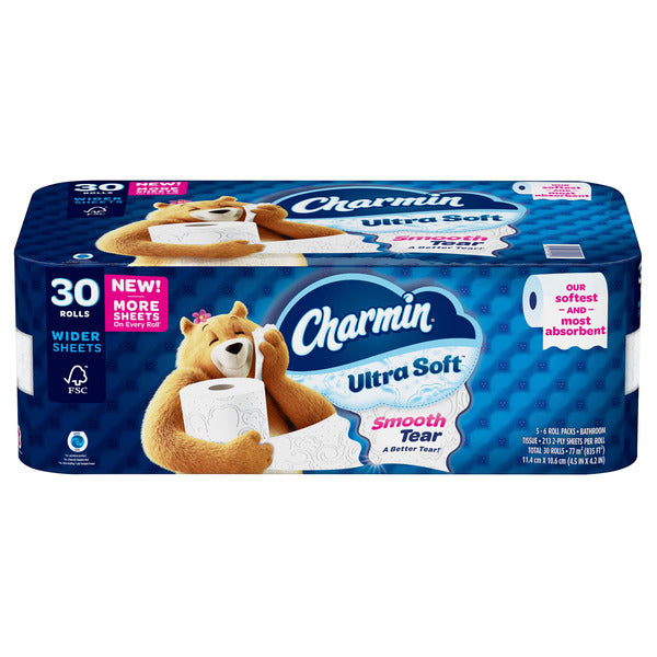 Charmin Ultra Soft Bathroom Tissue 30 Jumbo Rolls