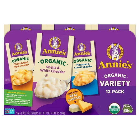 Annie's Organic Macaroni And Cheese Dinners Variety Pack • 12 ct