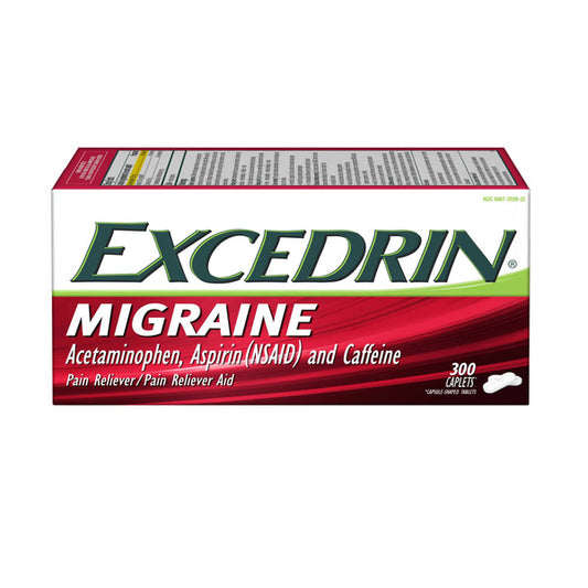 Excedrin Migraine Relief Caplets to Alleviate Migraine Symptoms - 300 Count