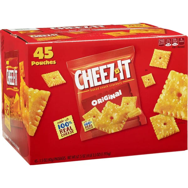 Sunshine Cheez-It Crackers, Cheddar, 1.5 oz, 45-pack